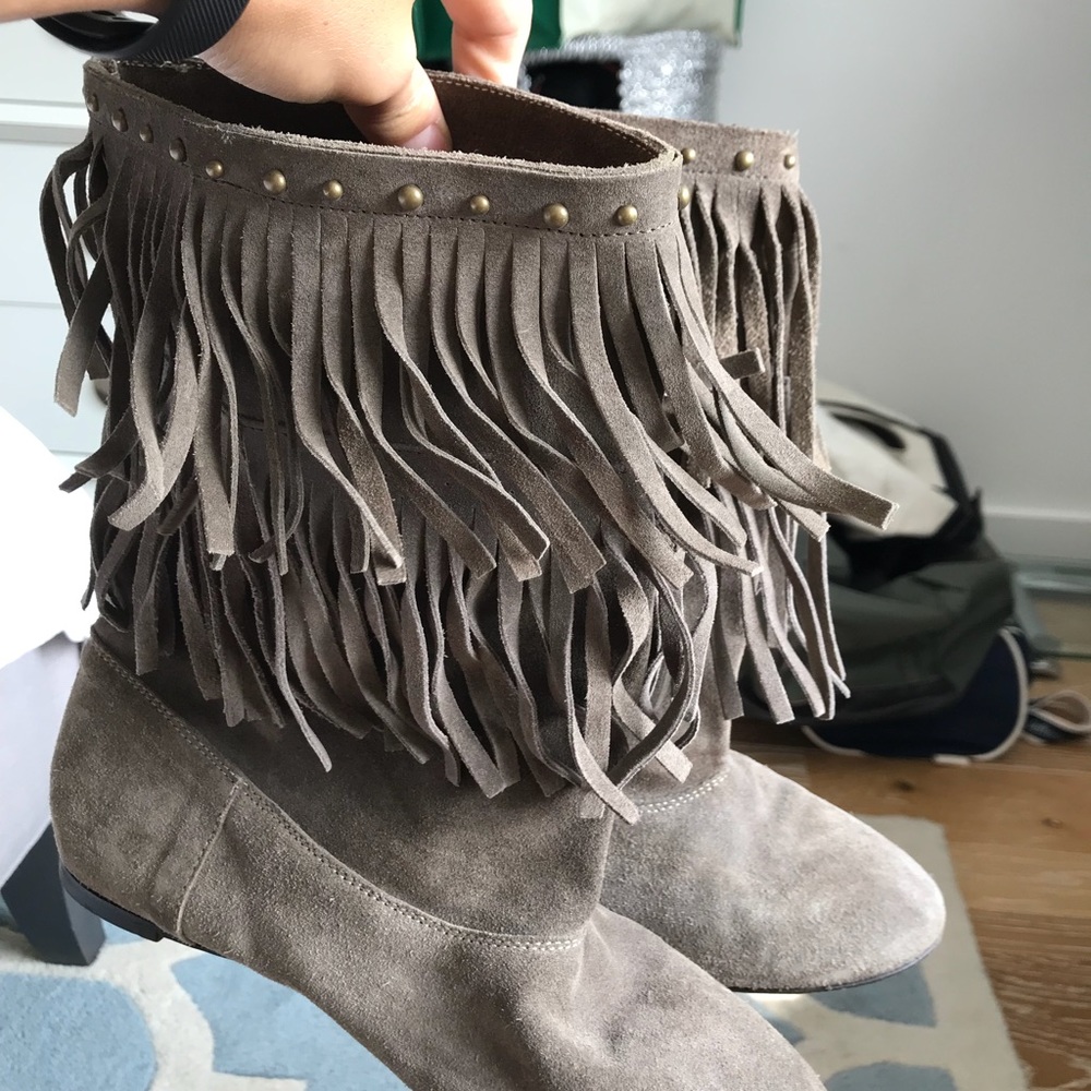 IRO Fringe Suede Brown Boots